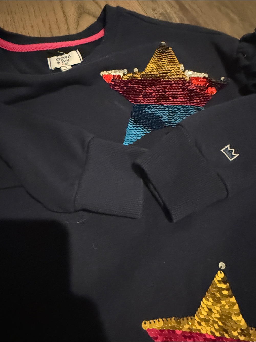 Girls Ruffle Trim Sweatshirt Set - Picture 7 of 11